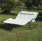 Large Sun Lounger 2 Seater Day Bed Patio Rocker Swing Bench Garden Hammock Chair Outdoor Deck Furniture Metal Double Pool Chaise Lounge White Relax Seat
