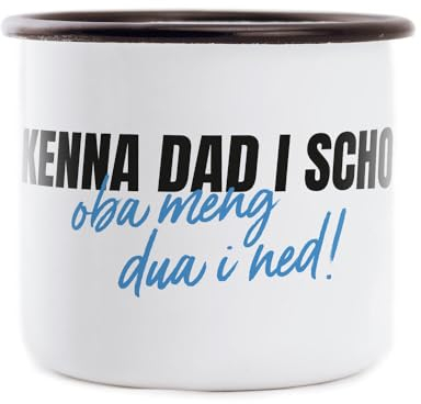 Du Hirsch Bayerische Emaille Tasse Kenna Dad I Scho 300 ml
