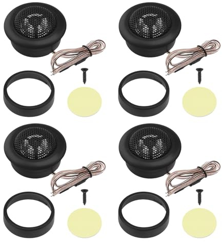LT Easiyl 2 Pairs Auto Lautsprecher Auto Runde Dome Audio Lautsprecher Auto Hochtöner Lautsprecher Horn Auto Mini Hochtöner Lautsprecher Auto Hochtöner Lautsprecher Zubehör