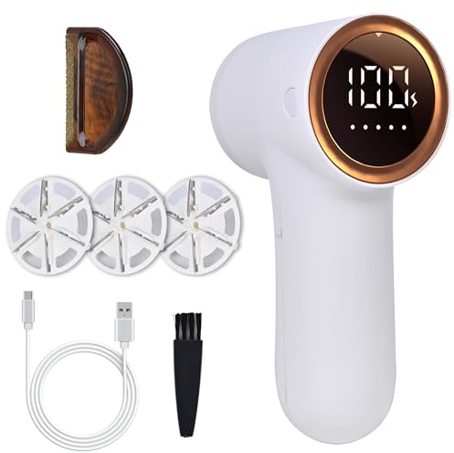 Dissolvant de Anti Peluche électrique Rechargeable Rasoir Bouloche Vetement Appareil pour Enlever Les Deboulocheur Lint Remover Pull Coupe Rase Retire + Peigne Anti Bouloche Laine Machine Tondeuse
