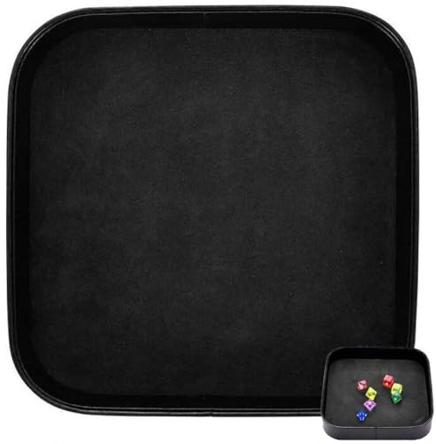 Abbdbd Würfeltablett, Aufbewahrungsbox Für Verschiedene Gegenstände, Würfelhalter Aus Pu-Leder Und Biber, Spielwürfeltablett