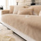 ShowyLive Samt Sofa überzug 1/2/3/4 Sitzer L Form Couch Überzug Ecksofa rutschfest Hund Katze -Antirutsch, Anti Slip Sofabezug Sofa Überwurf (Khaki, 90 * 160CM)