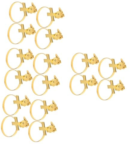 SOLUSTRE 16stücke Kreuz-goldene Serviettenringe Für Hochzeiten Geburtstagsfeiern Und Festliche Tischdekorationen