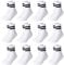 Moitiy 12 Paar Socken Jungen Tennissocken Kinder Kindersocken Jungen Mädchen Sportsocken Unisex Baumwolle Socken