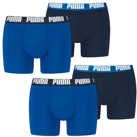 PUMA Herren Boxer Boxershorts Shorts Unterhosen Comfort Stretch 4er Pack, Wäschegröße:S, Artikel:-005 True Blue