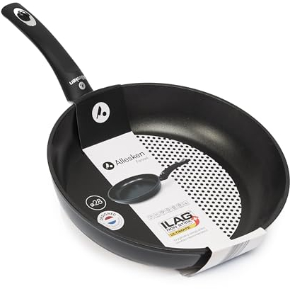 Pfanne 28cm - Antihaft Bratpfanne für alle Herdarten - Pfanne Induktion Beständig gegen Kratzer und Abrieb - Teflonpfanne Ilag Ultimate Beschichtet mit Hitzebeständigem Griff