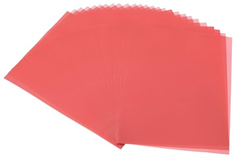 PATIKIL 40 Blätter Pergamentpapier 14 x 10.8cm, Transparentpapier Bedruckbar Pergamentpapier 100GSM für Einladungen Laser Tintenstrahldruck Kartenherstellung Basteln Nachverfolgung, Rot