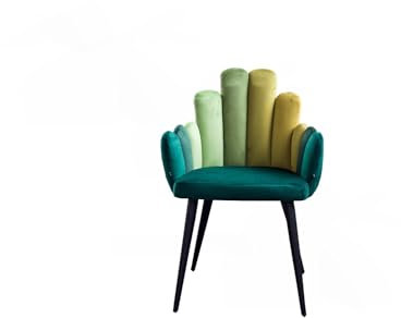 KAWOLA Esszimmerstuhl Freja - Lounge Stuhl Velvet Grün, Moderner Stuhl Design, Stuhlbeine Schwarz - Ideal für Wohnzimmer & Esszimmer