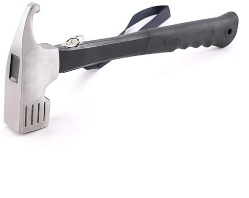 Camping Hammer Camping Mallet Tent Peg Puller, 12 high Carbon Steel Tent Hammer, Multifunction Outdoor Tent Stake Peg Mallet, Camping Hammer Heavy Duty, With Holding Stra (Black)