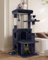 Globlazer Arbre a Chat Solide avec Grande Base Niches Plateforme Peluche Jouets, Arbres à Chat Hauteur 127 cm pour Grands Chats Seniors Repos Jeu Grattage Intérieur (FC50, Gris Foncé)