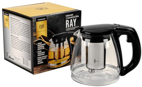 KARL HAUSMANN Glas Teekanne mit Siebeinsatz - 1.5L - Teekanne Glas - Tee Kanne mit Sieb - Tee kanne - Teekannen Perfekt Für Tee-Liebhaber - Stilvolles Design Glasteekanne