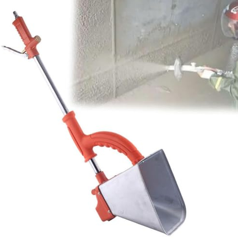 Pneumatic Mortar Sprayer for Wall Plastering4Hole Air Cement Spray Gun with Gasket Design Stainless Steel Paint Tool for Efficient Construction Projects