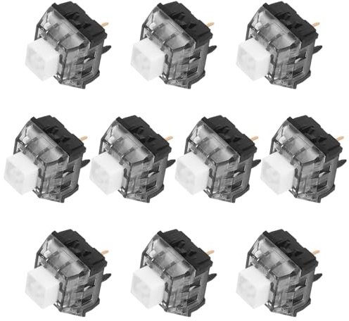 NUOBESTY 10stücke Mechanische Tastaturschalter Weiß Ersatz Tastenschalter für Gaming-tastaturen Computerzubehör Tastenschalter für Schnelles Tippen und Gaming