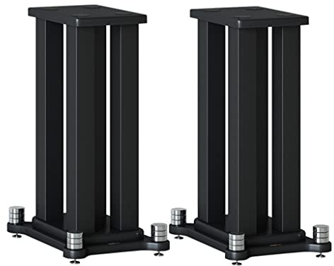 Metal Speaker Stands for Home Theater - Heavy Duty Pair for Surround Sound and Bookshelf Speakers