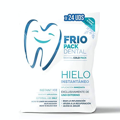 PRACTICOSA Bolsa de Frío Instantáneo. Bolsa Higiénica de Un Solo Uso. Sensación Rápida e Inmediata para uso externo. Compresas de Frío Multiusos. 14x15 cm. 24 Unidades.