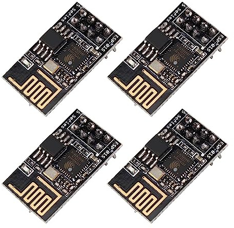 HALJIA 4PCS ESP8266 ESP-01S Serial WIFI Wireless Transceiver Module with 1MB Flash Support LWIP AP+STA Compatible with Arduino UNO R3 Mega2560 Raspberry Pi DC 3.0-3.6V