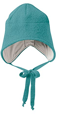 Disana WALK-MÜTZE, 100% Bio-Merinowolle GOTS, IVN Best – Futter: 100% Bio-Baumwolle | Besonders warme und weiche Wintermütze | Baby Kleinkind Kind Unisex | Made in Germany | Lagoon Gr. 2