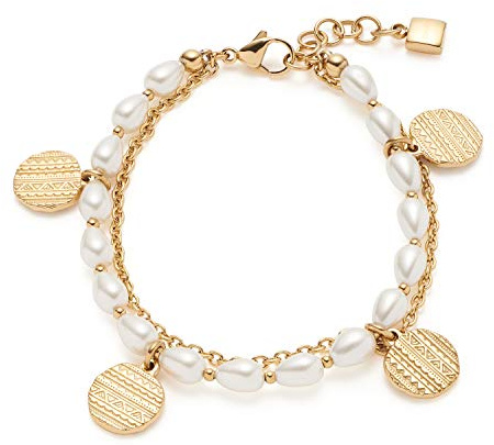 Leonardo Damen-Armband Edelstahl Kunstperle One Size 88098731