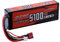 Sunpadow 2S 7.4V Lipo Battery 5100mAh 70C Hard Case with Deans T Plug for RC Car Truck Boat Vehicles Tank Buggy Racing Hobby