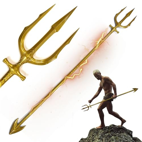Swords and more Aquaman Trident – König der Meere, Metall-Dreizack für Rollenspiel, Cosplay, Kostümzubehör für Fans, Sammler und Erwachsene