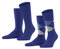 Burlington Herren Socken Everyday Mix Multipack M So Baumwolle gemustert 2 Paar, Blau Night Blue 6048, 40-46