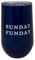 Boston Warehouse Sunday Funday Insulated Stemless Wine Goblet, 16 ounce, Blue