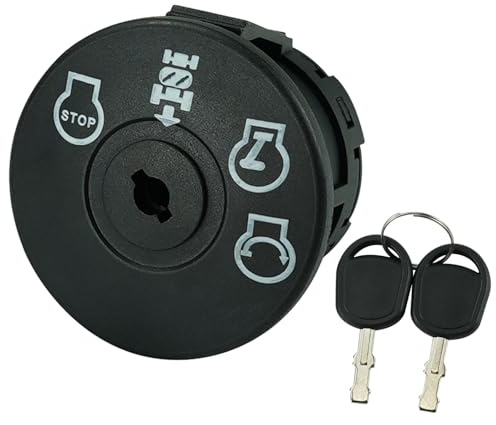 Ignition Switch with Keys 4 Position 7 Terminals Replacement for Hus-qvarna AYP Crafts-man Sears Poulan Lawn Mower Riding Mower 193350 532193350