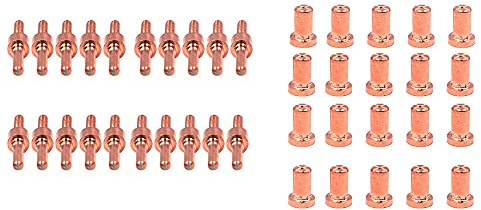CENPEK PT-31 JG-40 WSD-LG40 Plasma-Elektrodenspitzen,Erweitertes Set,Passend für 50D 50 40 Plasmaschneider, 60 Stück