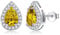 MASOP Ohrstecker Silber 925, Geburtsstein Citrin Ohrringe Silber für Frauen Damen Mädchen Schmuck Geschenke zum Geburtstag November