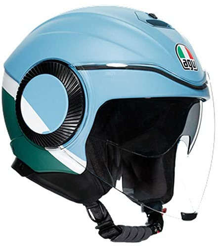 AGV CASCO ORBYT MULTI S BLOCK MATT IRON BLUE/GREEN/WH
