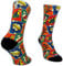 Jungle Socks Lustige Bunte Lange Sportsocken für Männer und Frauen für CrossFit, Radfahren, Straße, Wandern, Laufen, Fitnessstudio - Lange Radsocken, MTB, Radsocken, Rennrad. EU 43-46