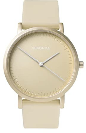 Sekonda in Colour Ladies 34mm Quartz Watch in Brown with Analogue Display, and Brown Silicone Strap 40396