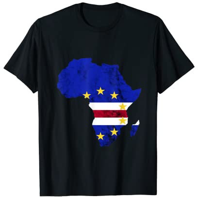 Cape Verde Landkarte Archipelago Insel Cape Verdian Roots T-Shirt