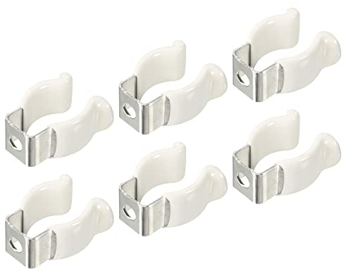 sourcing map 6 Stück T5 U-Clips LED Leuchtstoffröhrenhalter | Montagehalterung Zubehör LED Streifen Befestigungsklemmen