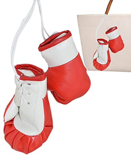 Boxhandschuhe, Boxhandschuhe für Autospiegel | Boxhandschuhe Miniatur Boxhandschuhe Boxhandschuhe Tasche Schlüsselanhänger Weihnachten Ostern Anhänger für Tasche Auto Woyufen