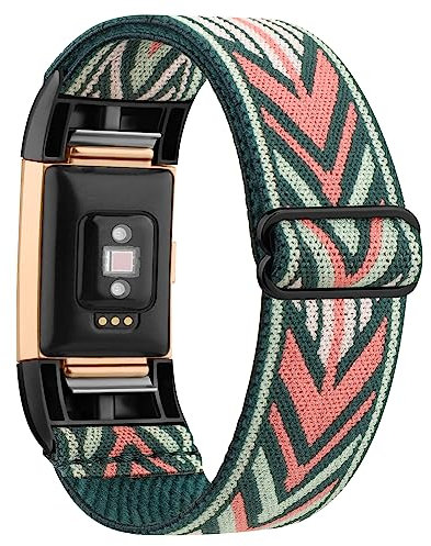 Wanme Correas elásticas de repuesto para Fitbit Charge 2 para mujeres y hombres, correa elástica de repuesto para Fitbit Charge 2 (1 paquete), pulseras deportivas ajustables para Fitbit Charge 2