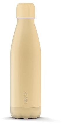 The Steel Bottle - Insulated Stainless Steel Bottle, Double Walled Vacuum Insulation, 500 ml Capacity, Airtight Seal, Portable Water Bottle (Yellow Pastel)
