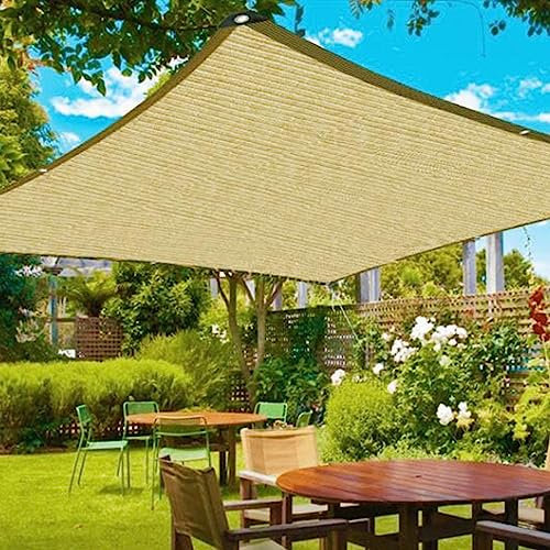 SUREK Telo ombreggiante con Occhielli per Giardino - Copertura per pergola, Rete Resistente ai Raggi UV in Tessuto Telo, Tende da Esterno motorizzate per Piante, pergole, ortaggi, Serre(2x2m)