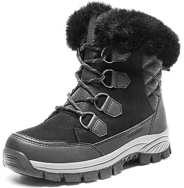 DREAM PAIRS Stivali da Neve da Donna,Size 41,Nero,SDSB2305W-E