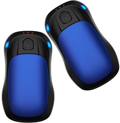 Handwärmer Taschenwärmer, Wiederaufladbar Elektrischer Handwärmer mit 20 Stunden Langanhaltender Wärme, USB Wiederverwendbar Handwärmer Aufladbar 2er Set für Männer und Frauen