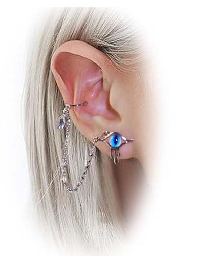 LaVenty Accessoires punk Y2k Evil Eye Ohrringe Teufelsauge Ohrschmuck Nazar Ohrringe Herren Geschenke Türkisch