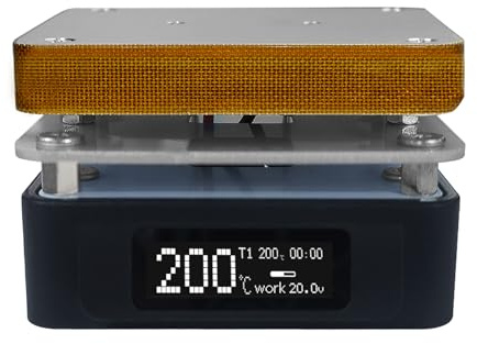 SEQURE Electric Soldering Hot Plate, 25V 95W OLED Mini Preheat Soldering Station, Timed Heating Rework Heater Lab 55MM x 55MM Plate (Only T55 Controller)