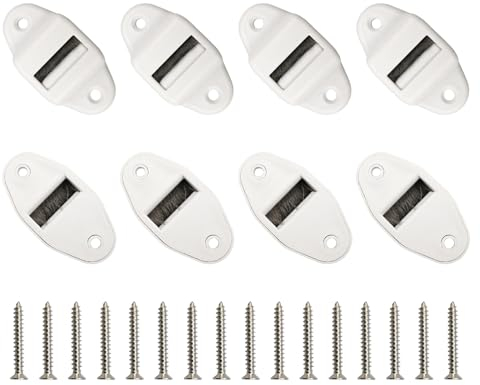 MytaYt 8 Pezzi Guida Cinghia Tapparella Con Spazzola e Rullo 23mm Guida a Nastro per Tapparelle Guide per Tapparelle, Larghezza Fino a 23 mm per Tapparelle