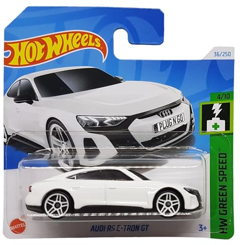 Hot Wheels - Audi RS E-Tron GT - HW Green Speed 4/10 - HTB81 - Short Card - Weiss - Mattel 2024