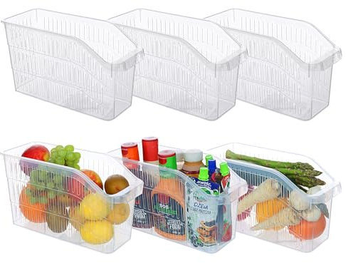 astor24 3er Set Hochwertiger Kühlschrank Küchen Organizer - Ordnungssystem, Kunststoff, Küche Aufbewahrung & Organisation, Schrank, Schublade, lebensmittelecht - BPA frei