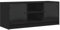 vidaXL TV Schrank mit Glastüren, Fernsehschrank mit Stauraum, Fernsehtisch für Wohnzimmer, Lowboard TV Möbel, Modern, Schwarz Holzwerkstoff