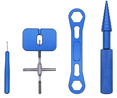 JAVERGGN Rollenreparatur-Werkzeugsatz zum Entfernen der Angelrolle, Kugellager-Angelwerkzeuge, Blau