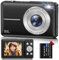 Digital Camera, FHD 1080P 44MP Digital Cameras Compact, 2.4 LCD Rechargeable Digital Cameras, Vlogging Camera with 16X Digital Zoom for Kids, Adult, Teenagers, Girls, Boys（Black）