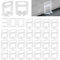 300 Stück Fliesen Nivelliersystem 1,5 mm Nivelliersystem Fliesen Fliesenverlegehilfe Fliesen Abstandshalter Fliesenkreuze Fliesen Zubehör Clips für Wand- und Bodenfliesen Leveling Fliesenkeile 1,5mm