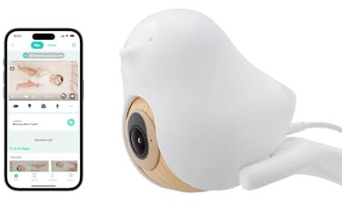 CuboAi Smart Baby Monitor 3 mit Bodenständer, 2.5K QHD Nachtsicht-WLAN-Kamera, Zwei-Wege-Audio, Temperatur- und Feuchtigkeitssensor, Schlaflieder, Sicherheitswarnungen bei verdecktem Gesicht, App